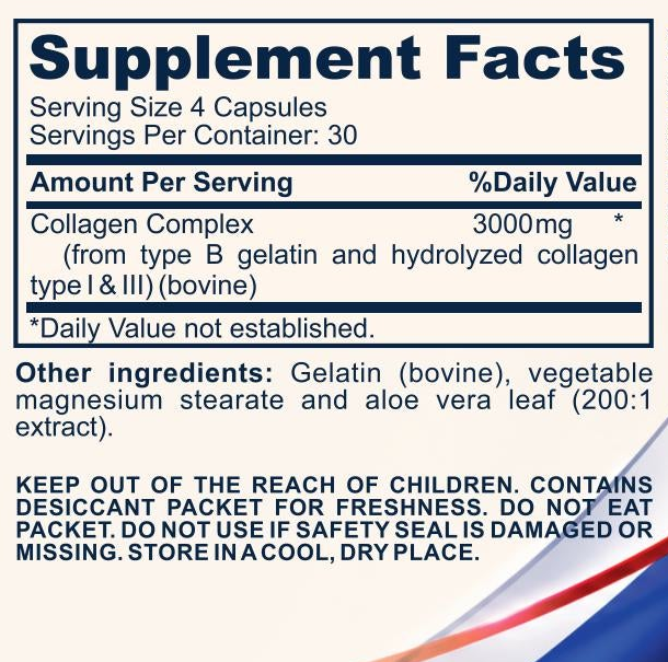 COLLAGEN PEPTIDES supplement facts label