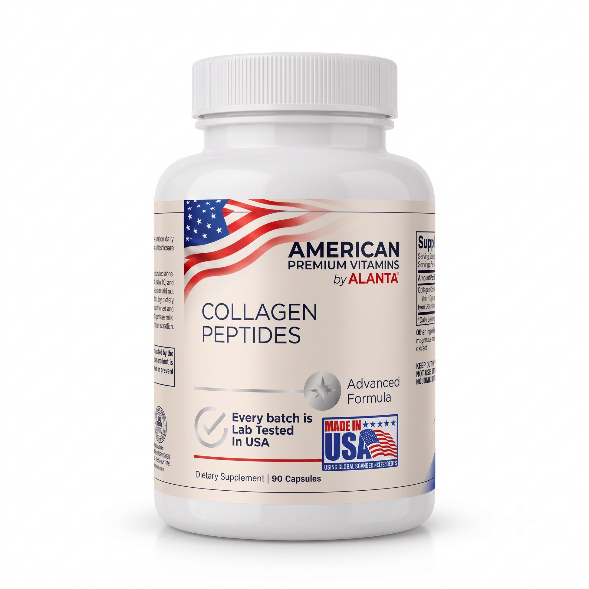 American Premium Vitamins by Alanta Collagen Peptides 3,000 mg, 120 capsules