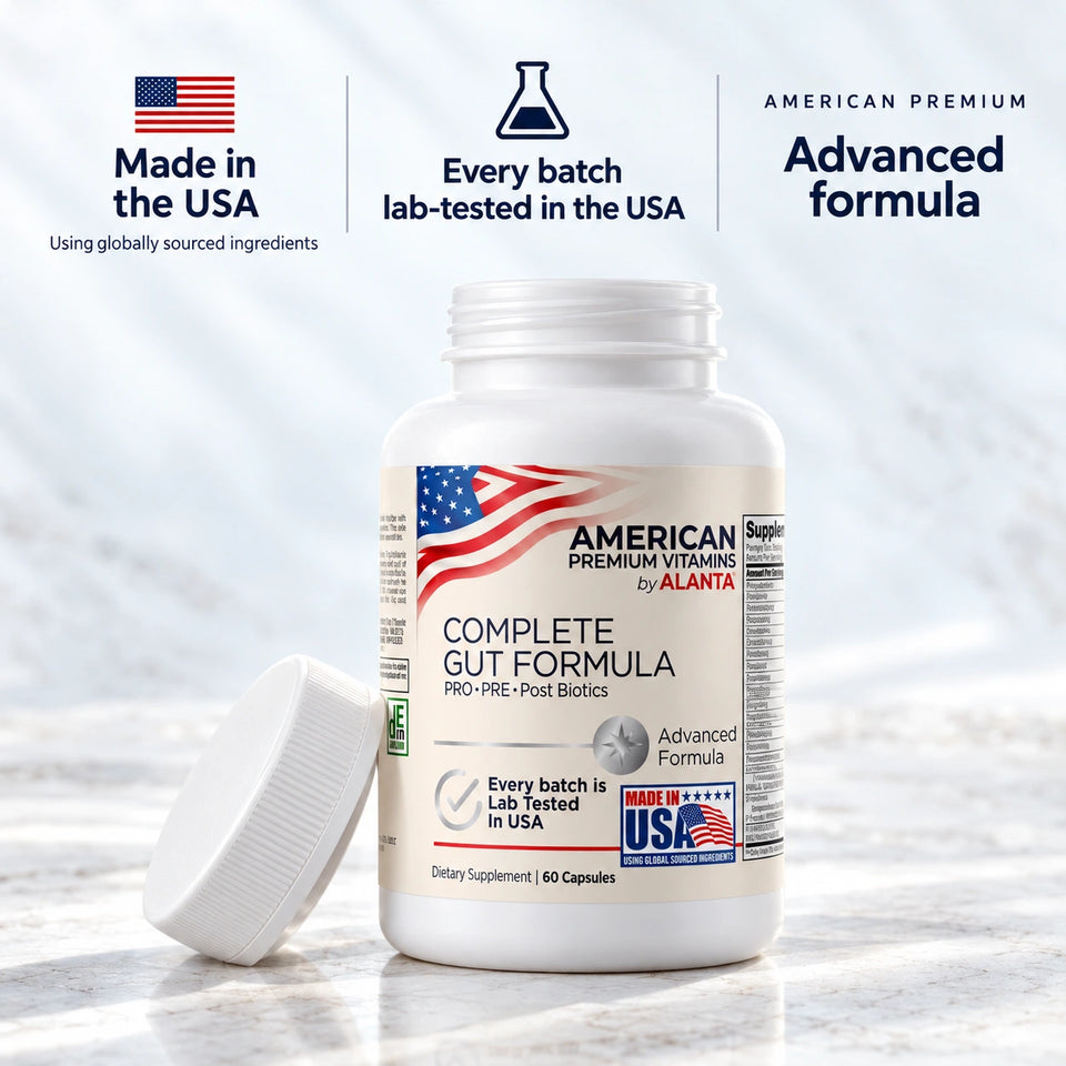 American Premium Vitamins by Alanta Complete Gut Formula, 60 vegetable capsules